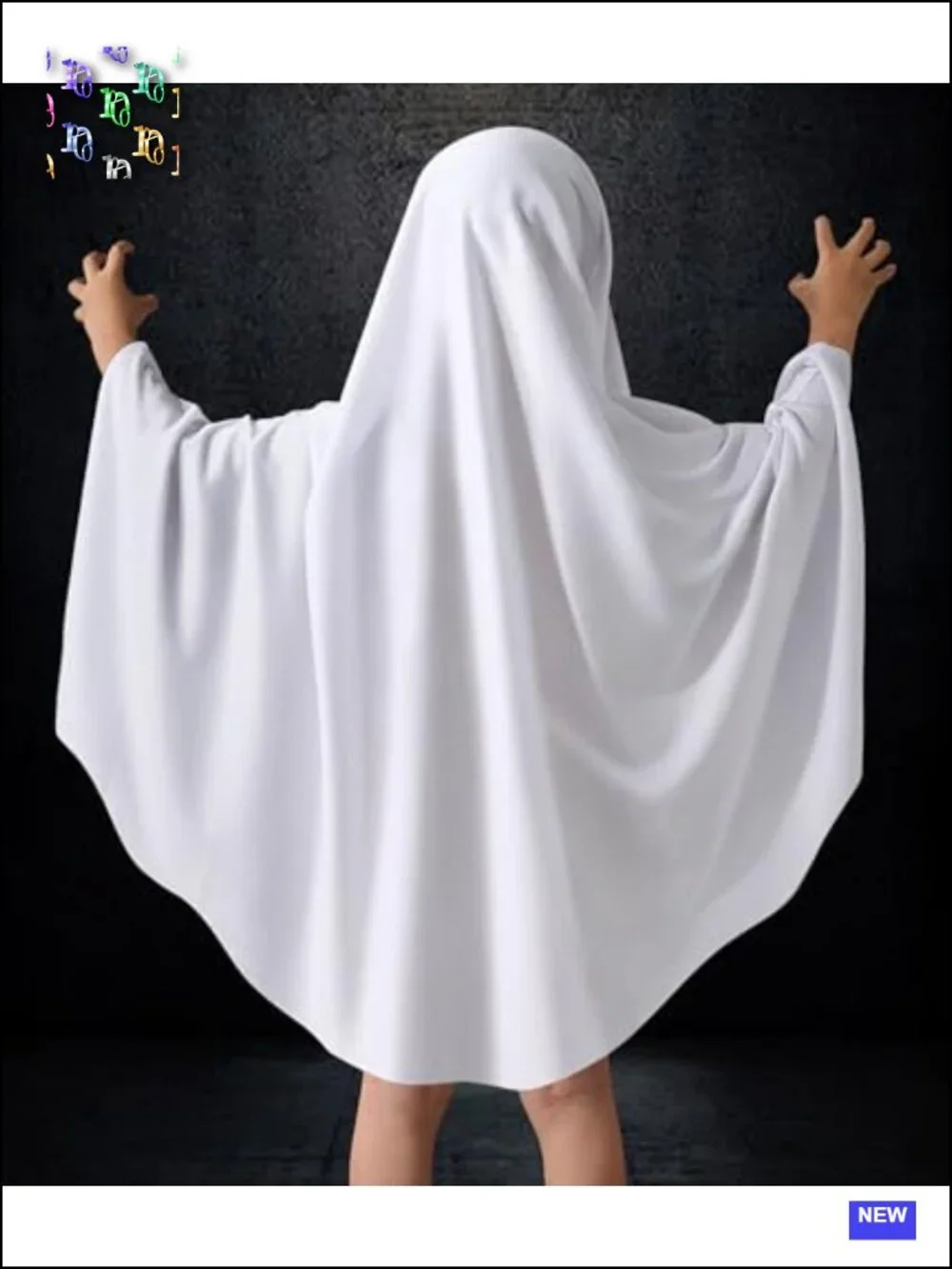 Kids Ghost Costume Cape Halloween Boo Cloak Toddler Boy Girl Glow Dark Cosplay